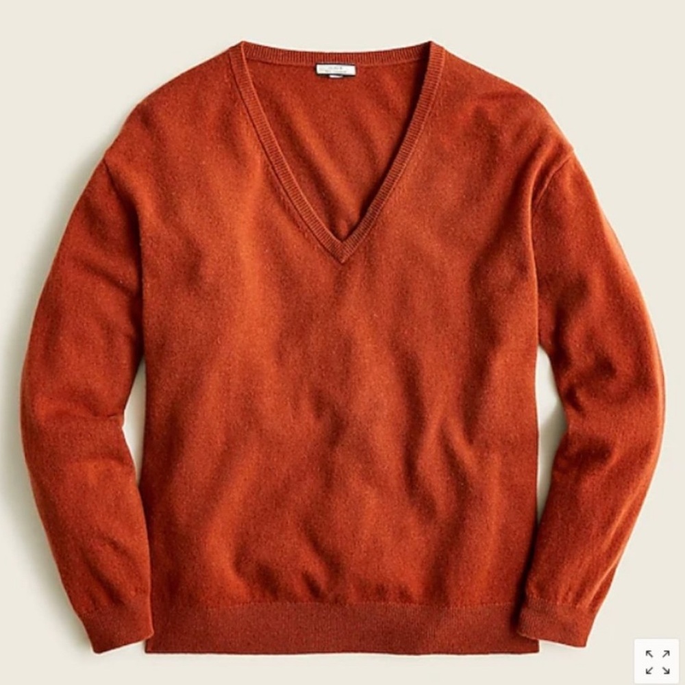 J. Crew Cashmere Relaxed V-neck Sweater